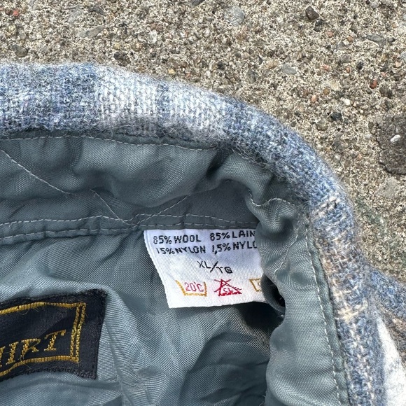 Vintage 80s wool bell shirt plaid flannel - Picture 4 of 5